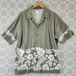 Vintage WD Sportswear Hawaiian  Floral Button Up Short sleeve Men's Shirt L